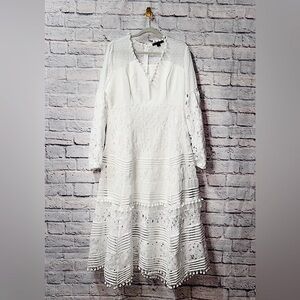White Lace Boho Dress